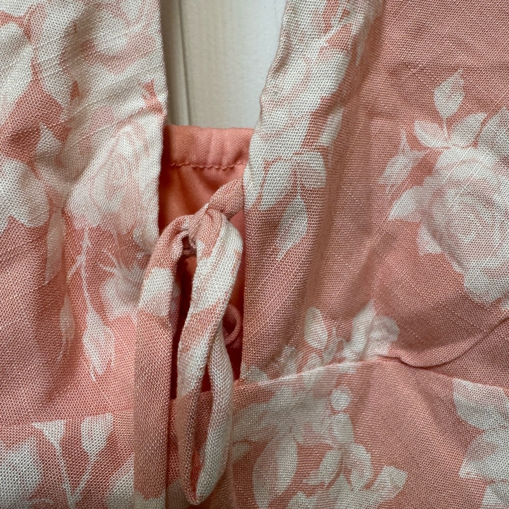 Wild Fable melon color halter  Floral Maxi Dress XS - Picture 6 of 11